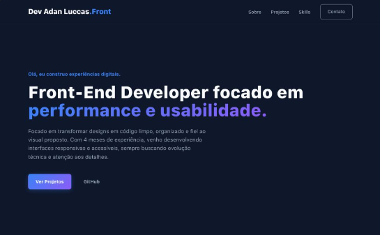 Imagem da pagina inicial do projeto de Landing Page